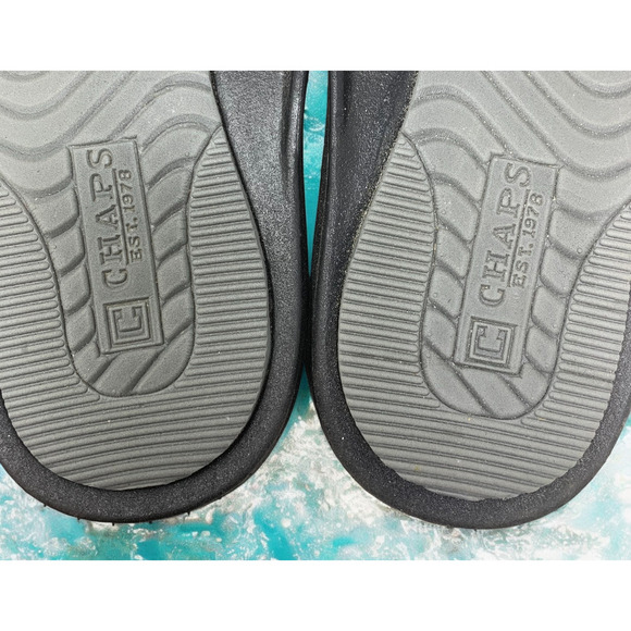 Chaps Women's Sz 11 Cushion Comfort Slide Sandals Black PVC Pool Beach - Picture 4 of 6